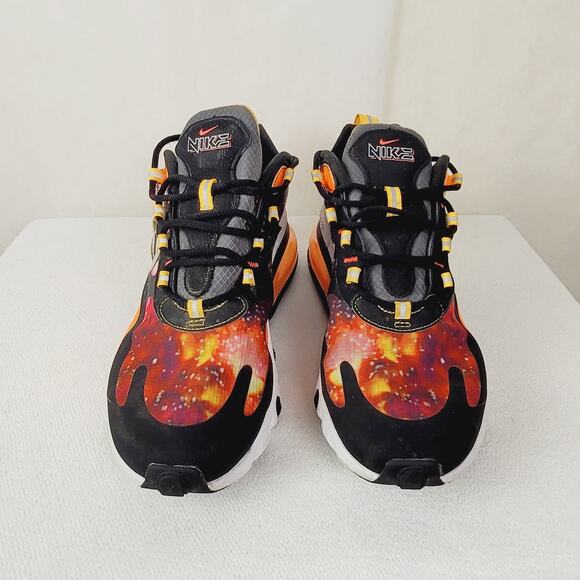 Nike 270 React black Supernova galaxy multicolor sneakers Size 8 mens Streetwear main image 8